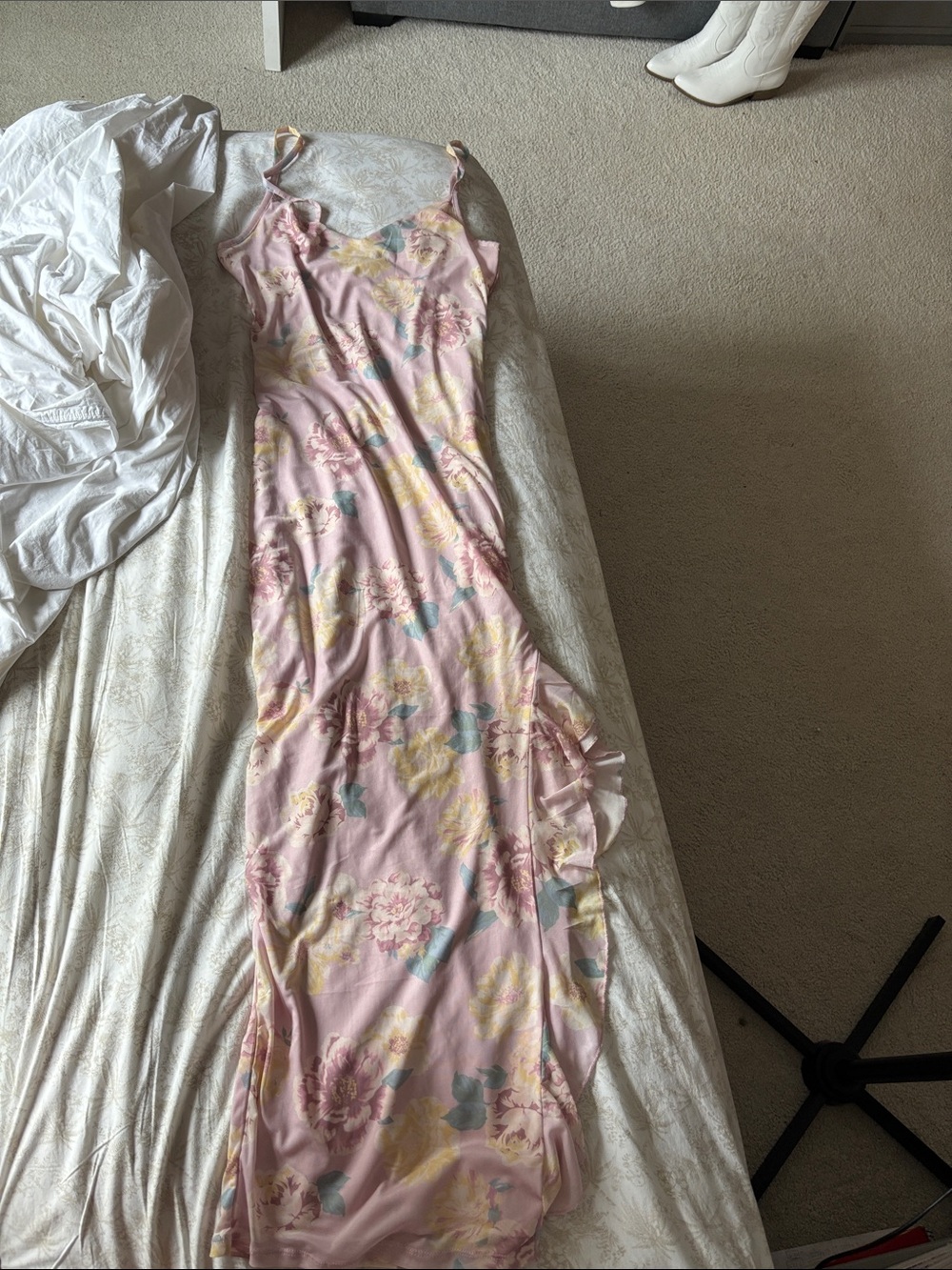 Ardene Pink Floral Maxi Dress